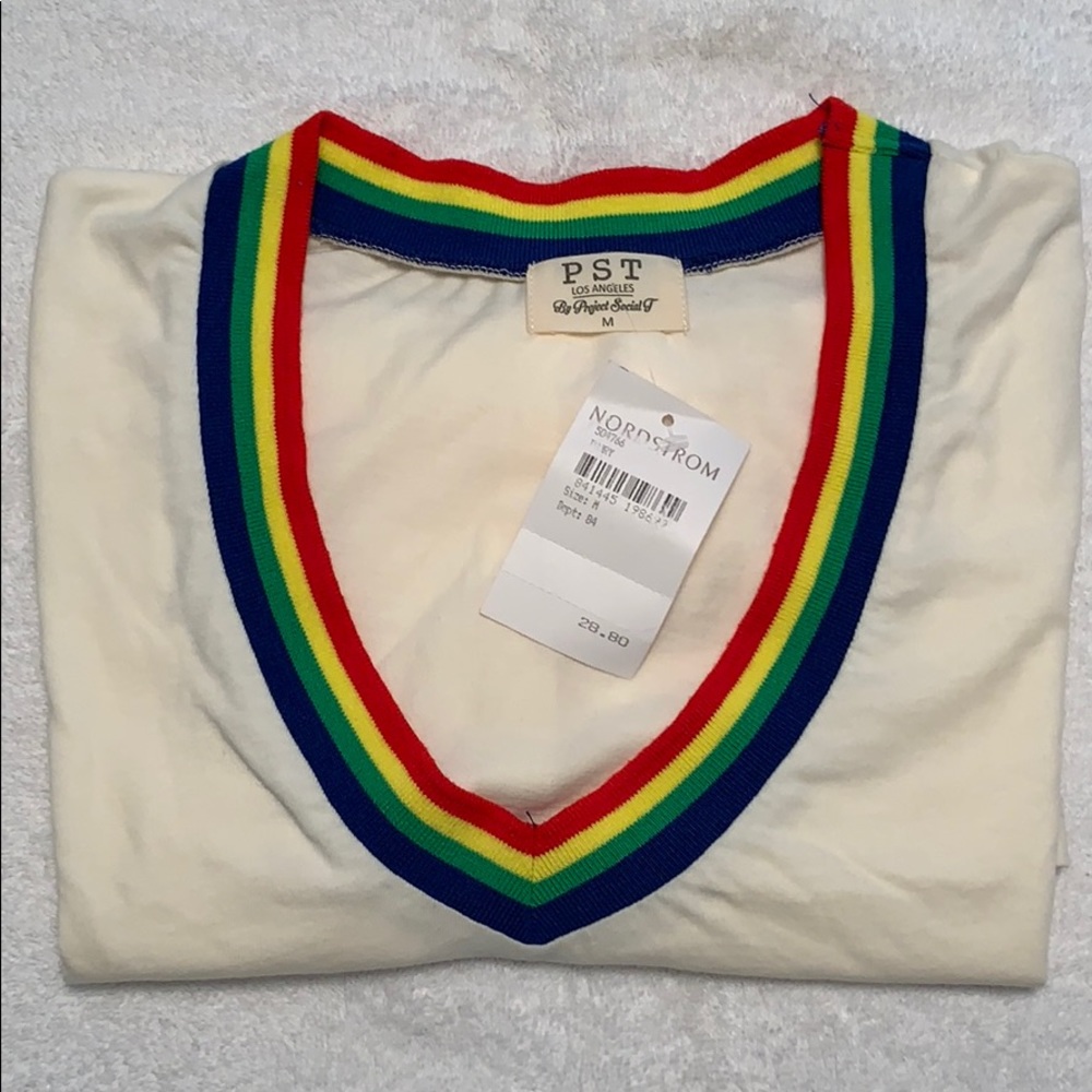PST LA T-shirt RAINBOW Project Social Size M USA